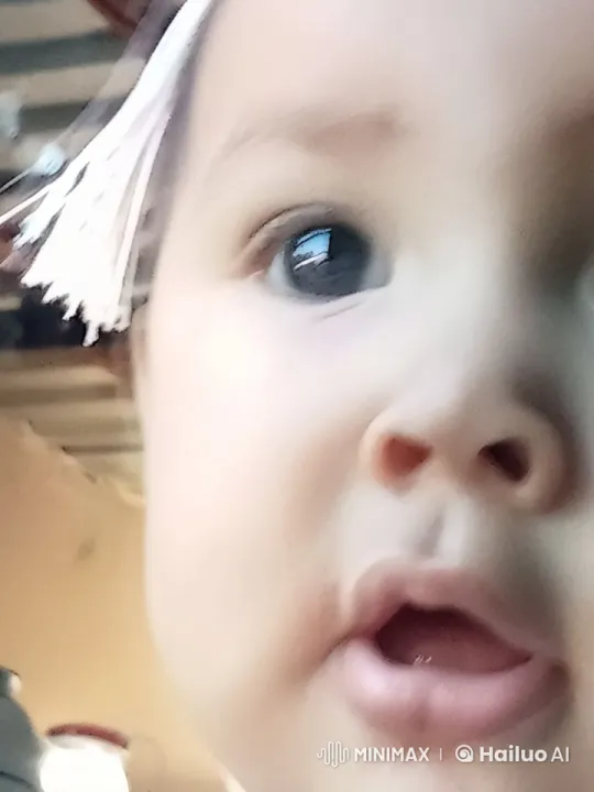 Baby's Curiosity Captured in Soft, Serene Close-Up – AI Generated Video | Hailuo AI
