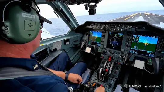 Immersive Cockpit View of F-22 Raptor Pilot Preparing for Takeoff – AI Generated Video | Hailuo AI