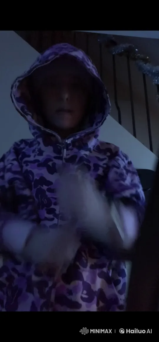 Person Transforms into Monster in Dimly Lit Area – AI Generated Video | Hailuo AI