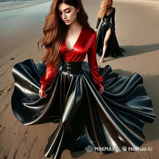 Elegant Women Stroll Gracefully on a Beach – AI Generated Video | Hailuo AI