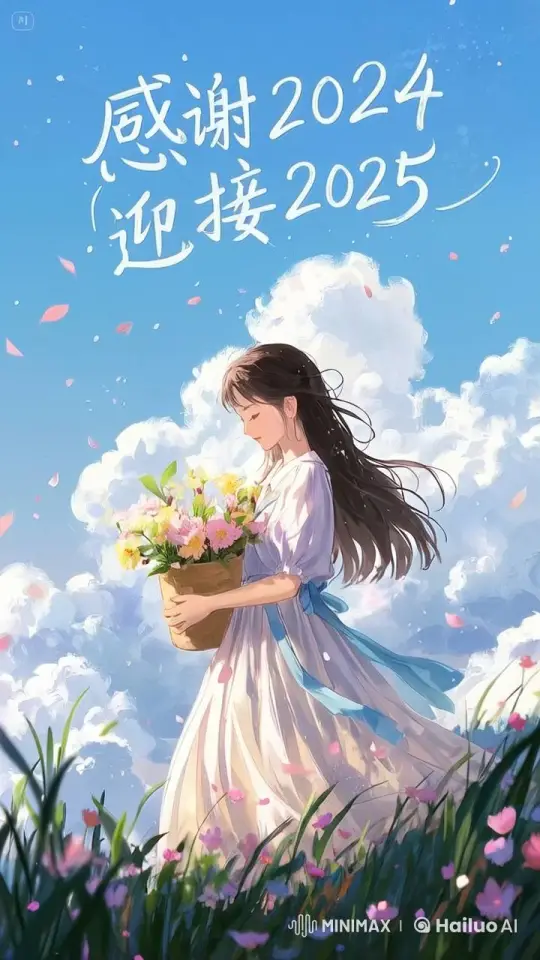 Floral Field: A Serene Transition into 2025 – AI Generated Video | Hailuo AI