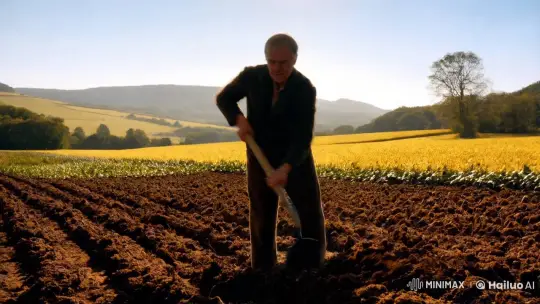 Farmer Discovers Ancient Treasure in Golden Fields – AI Generated Video | Hailuo AI