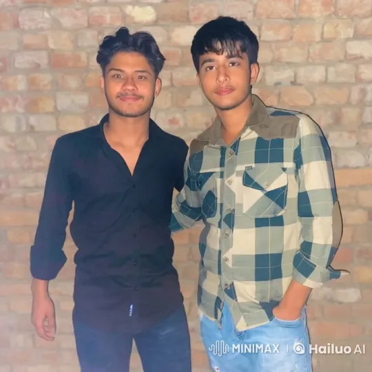 Affectionate Kiss Between Two Men in Front of Brick Wall – AI Generated Video | Hailuo AI