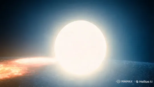 Cosmic Birth: Radiant Light Emerges in Void – AI Generated Video | Hailuo AI