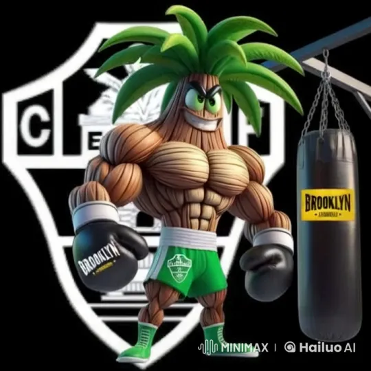 Muscular Palm Tree Boxer Celebrates Christmas Spirit – AI Generated Video | Hailuo AI