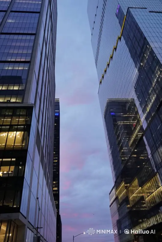 Cityscape at Dusk: A Tranquil Transition to Night – AI Generated Video | Hailuo AI