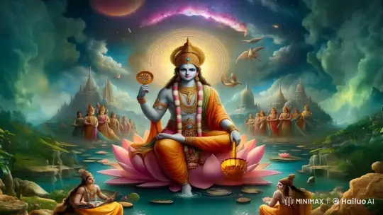 Divine Figure Amidst Serene, Ethereal Landscape – AI Generated Video | Hailuo AI