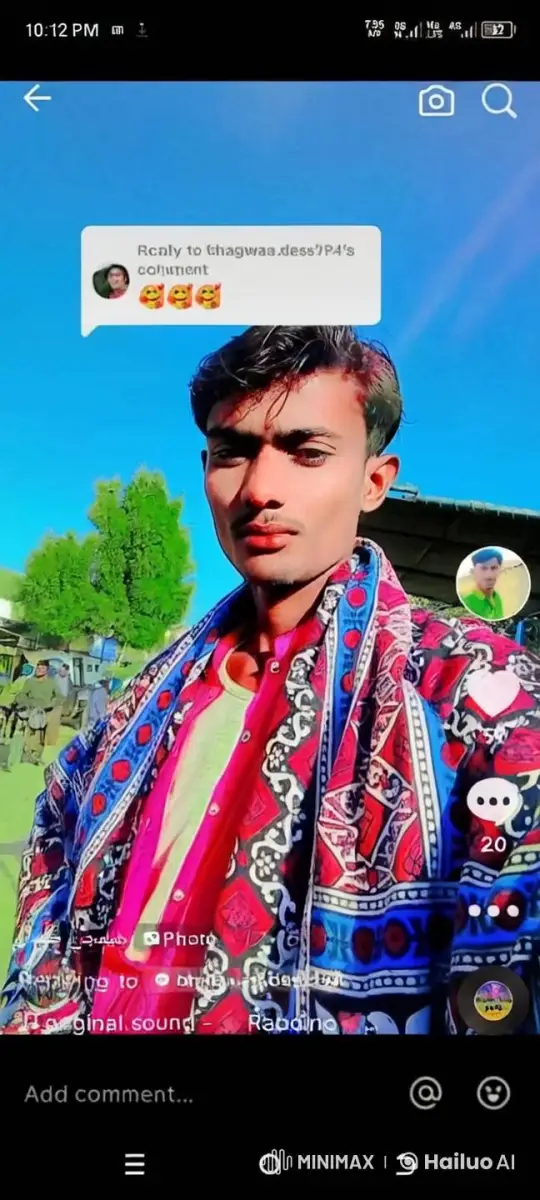 Young Man Stops Approaching Pumpkin with Hand Motion – AI Generated Video | Hailuo AI