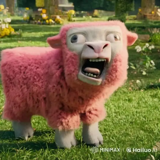 Live2D Animation of a Surprised Fluffy Creature in a Garden – AI Generated Video | Hailuo AI