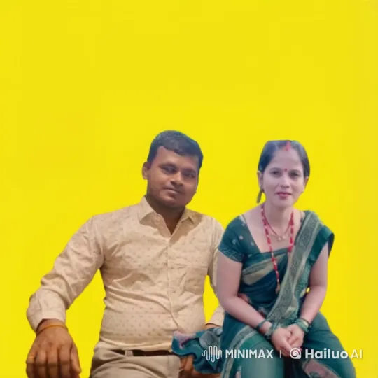 Couple Sharing Romantic Lip Kiss Against Yellow Background – AI Generated Video | Hailuo AI