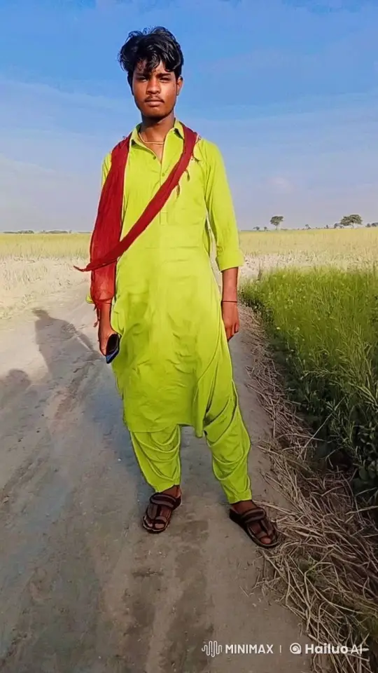Young Man in Green Attire Embraces Serenity – AI Generated Video | Hailuo AI