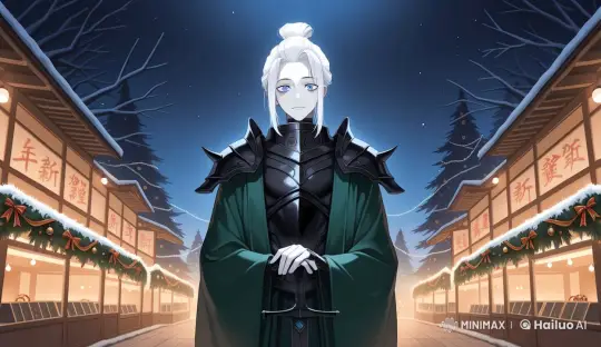 Majestic Dark Lord Celebrates New Year in Festive Grimdark Setting – AI Generated Video | Hailuo AI