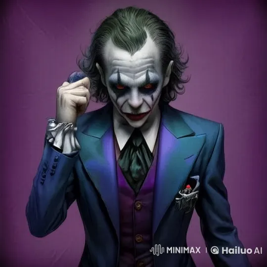 Sinister Figure in Purple Suit with Gun and Purple Smoke – AI Generated Video | Hailuo AI
