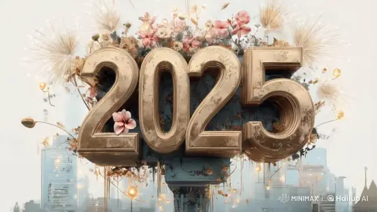 2025 Celebration: A New Year's Glimmering Welcome – AI Generated Video | Hailuo AI