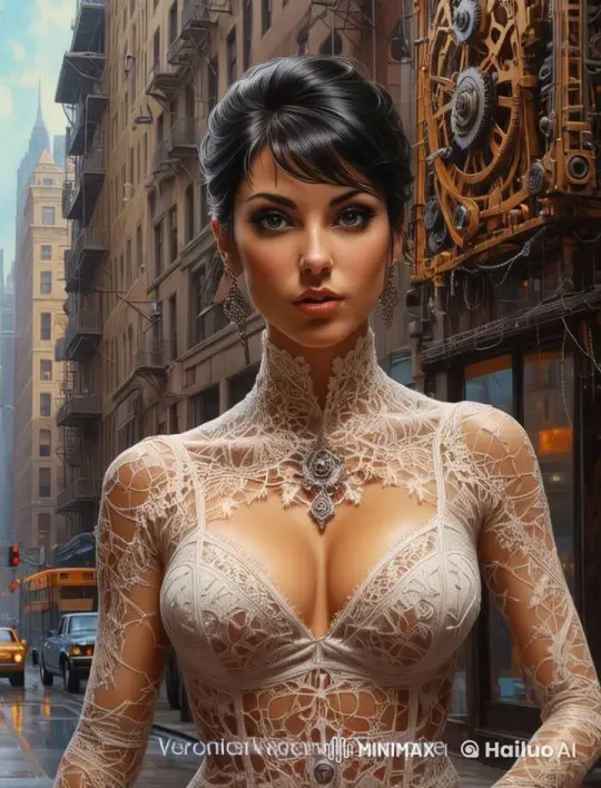 Elegant Steampunk Woman Walks Gracefully Through a Victorian City – AI Generated Video | Hailuo AI