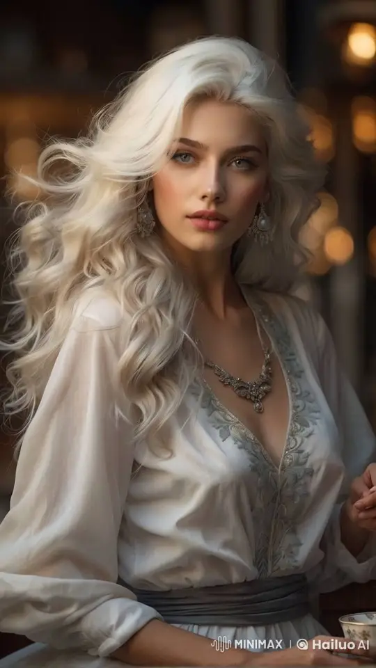 Elegant Model Showcases Embroidered Dress in Cozy Setting – AI Generated Video | Hailuo AI
