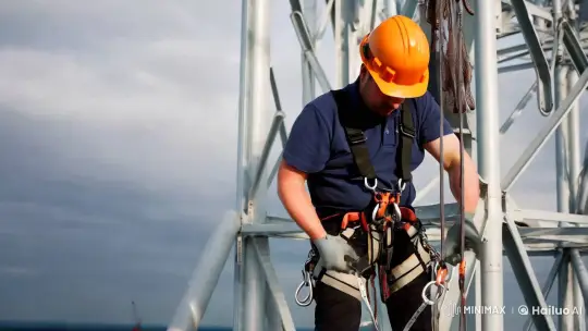 Skilled Worker Conducts Precision Maintenance on Metal Structure – AI Generated Video | Hailuo AI