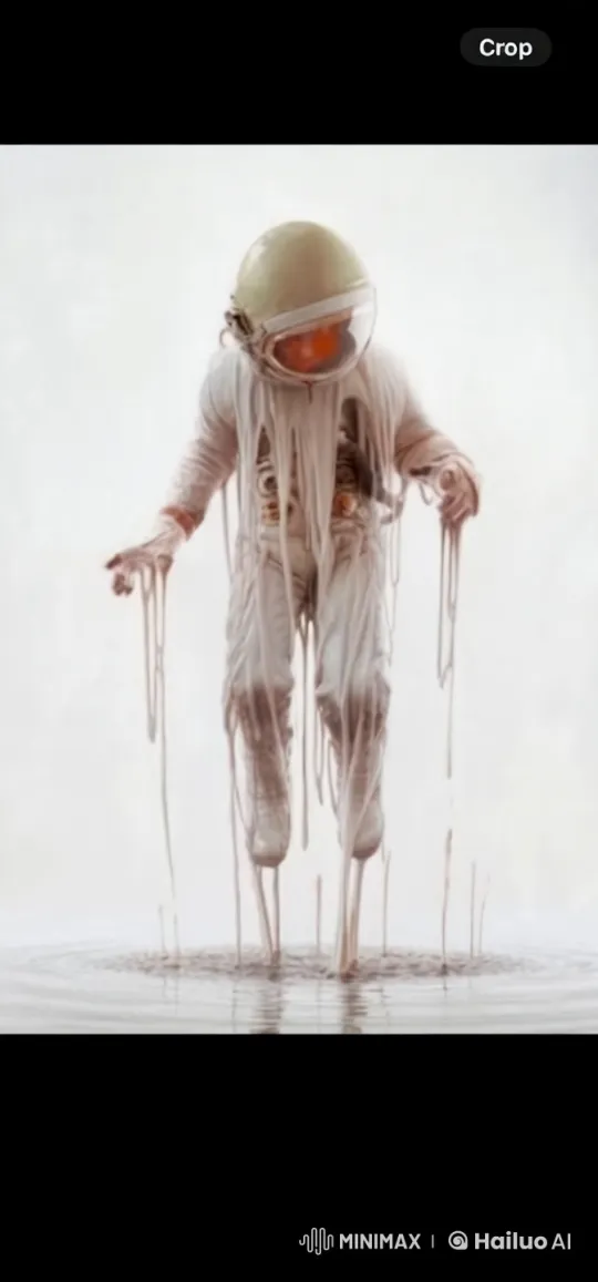Astronaut in Liquid Pool: An Isolated, Mesmerizing Scene – AI Generated Video | Hailuo AI
