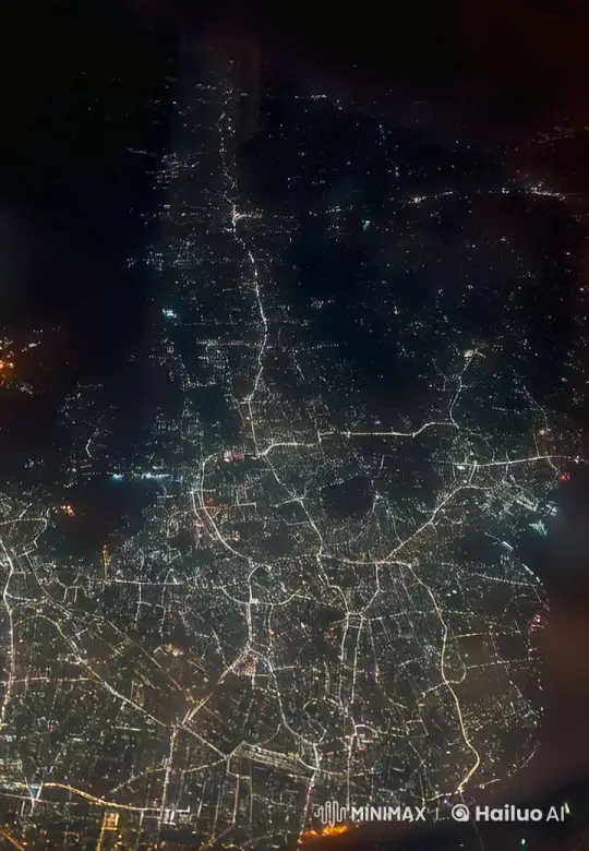 Nighttime Aerial View of City Explosion – AI Generated Video | Hailuo AI
