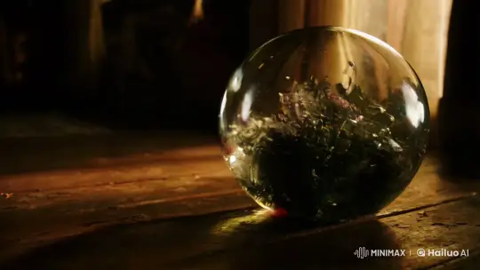 Macabre Dance: Glass Orb Shatters, Tentacles Emerge – AI Generated Video | Hailuo AI