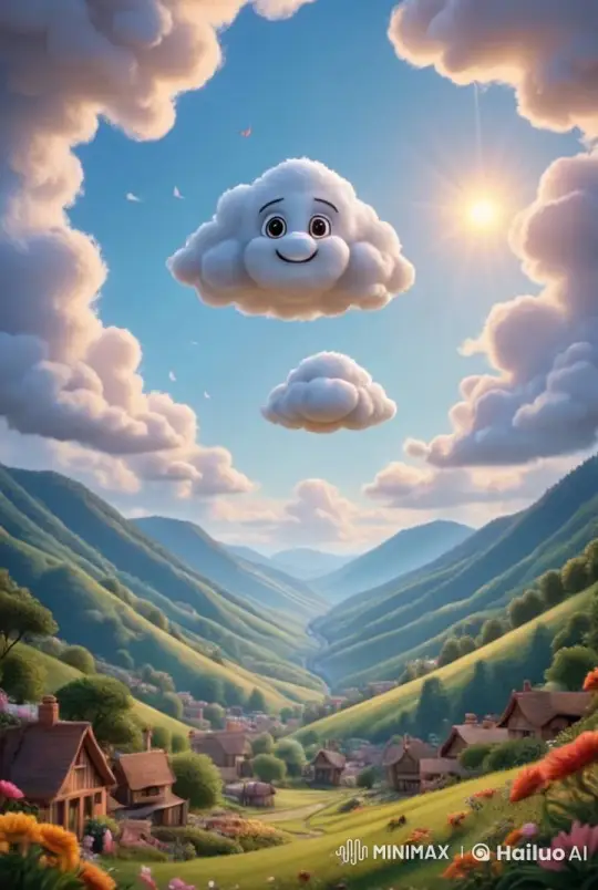 Pippin's Dreamy Float in Rainbow Valley's Serenity – AI Generated Video | Hailuo AI