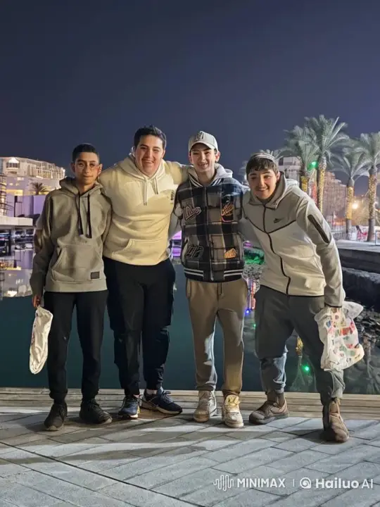 Children Dancing on Dock at Night with City Lights – AI Generated Video | Hailuo AI