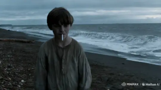 Lonely Boy Contemplates Vast Sea in Aesthetic Scene – AI Generated Video | Hailuo AI