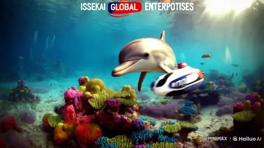 Retro Aesthetic Underwater Isekai with Dolphin and Submarine – AI Generated Video | Hailuo AI