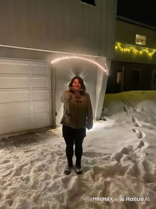 Woman Transforms into Angel, Ascends into Starry Night Sky – AI Generated Video | Hailuo AI