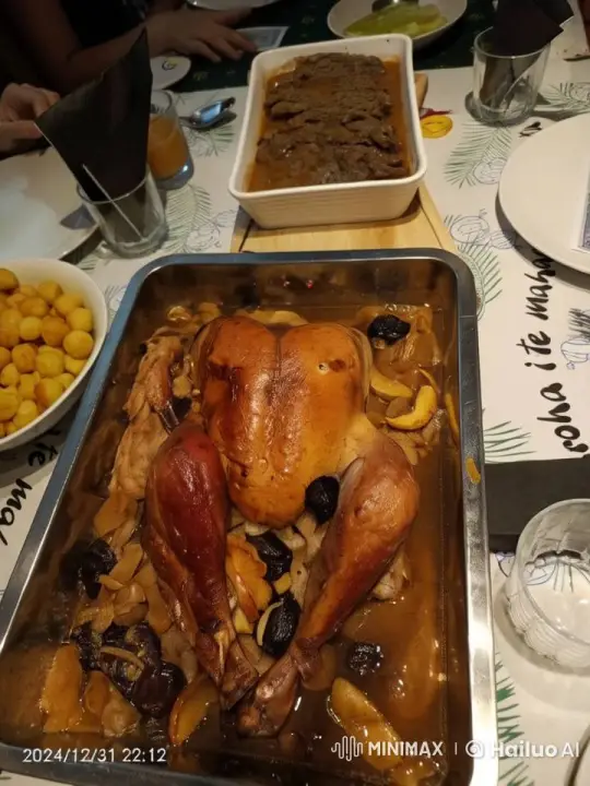 Animated Turkey Greets and Dances on Baking Tray – AI Generated Video | Hailuo AI
