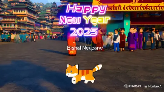 Pixel Art Short Film: Kitten's Journey in Nepal with Futuristic Touch – AI Generated Video | Hailuo AI