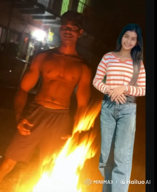 Cheerful Bonfire Night with a Calm Couple – AI Generated Video | Hailuo AI