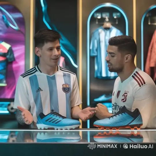 Sports Store Dialogue on Football Boots – AI Generated Video | Hailuo AI