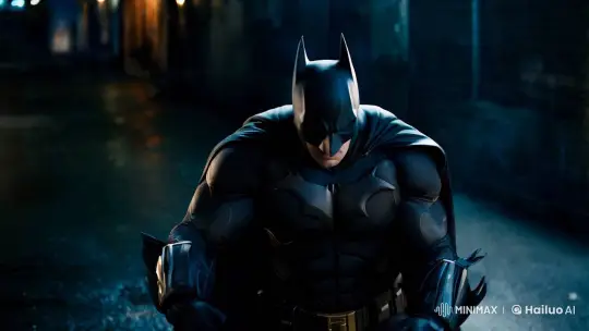 Batman Showcases Agility in Gotham Alley Aesthetic Scene – AI Generated Video | Hailuo AI