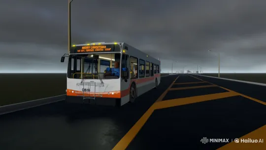 Bus Swerves, Crashes into House and Traffic Light – AI Generated Video | Hailuo AI