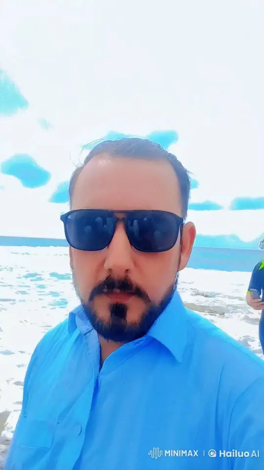 Enjoying the Serenity: Man on Beach and Luxury Ship – AI Generated Video | Hailuo AI