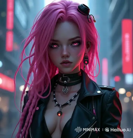 Mysterious Cyberpunk Character in Neon Alley – AI Generated Video | Hailuo AI
