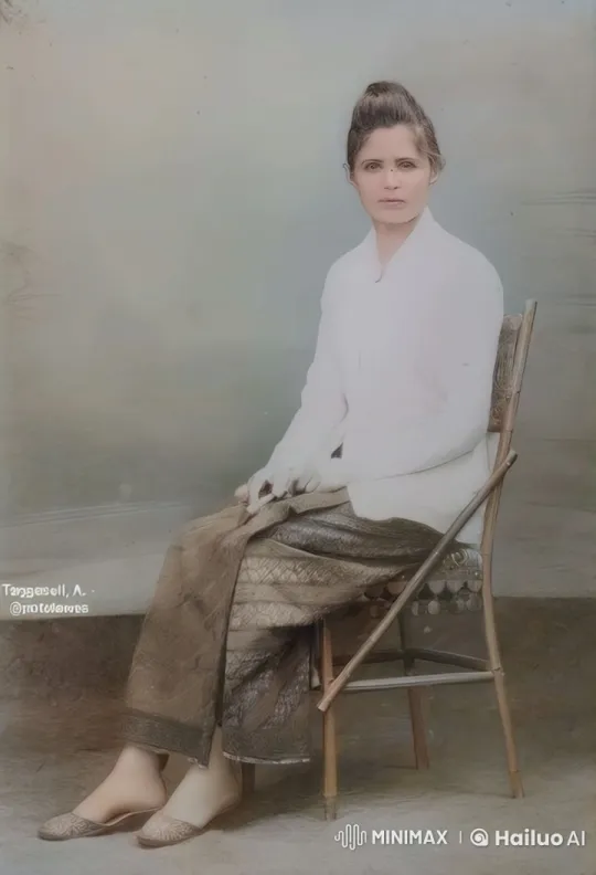 Graceful Woman in Traditional Outfit Greets with Warmth – AI Generated Video | Hailuo AI
