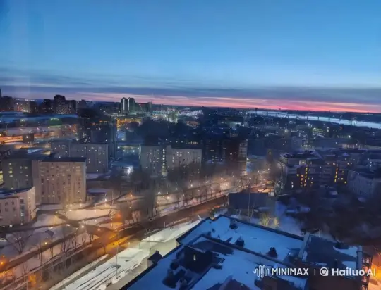Twilight Serpent Delivers Gift Through Snowy Cityscape – AI Generated Video | Hailuo AI