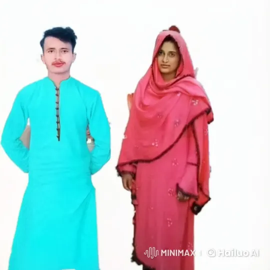 Traditional Attire Couple in White Background Loop – AI Generated Video | Hailuo AI