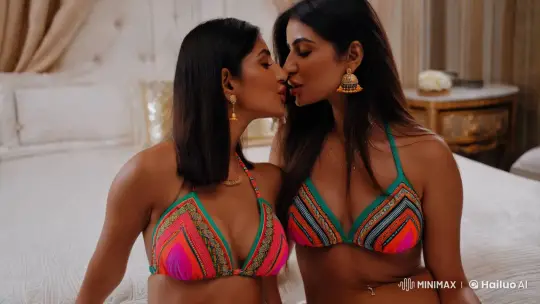 Indian Women's Intimate Moment in Luxurious Setting – AI Generated Video | Hailuo AI