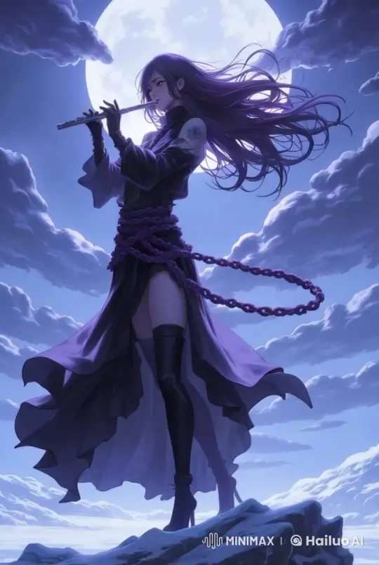 Mystical Flutist Under the Enchanted Moon – AI Generated Video | Hailuo AI
