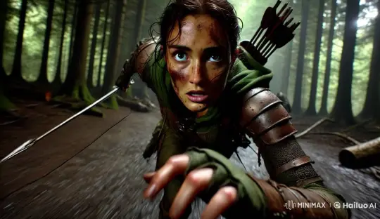 Warrior Pursuit Through Dense Forest – AI Generated Video | Hailuo AI