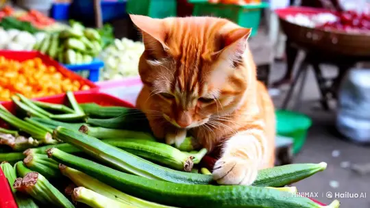 Ginger Cat's Curious Shopping in Vibrant Market – AI Generated Video | Hailuo AI