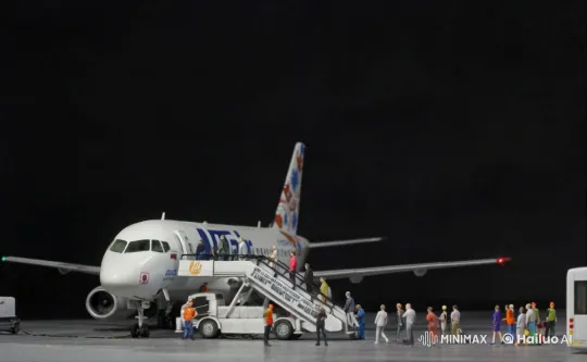 Passengers Boarding Small Russian Airplane – AI Generated Video | Hailuo AI