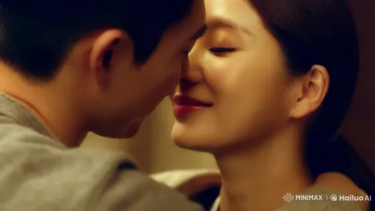 Intimate Kiss Captured in Soft, Golden Light – AI Generated Video | Hailuo AI