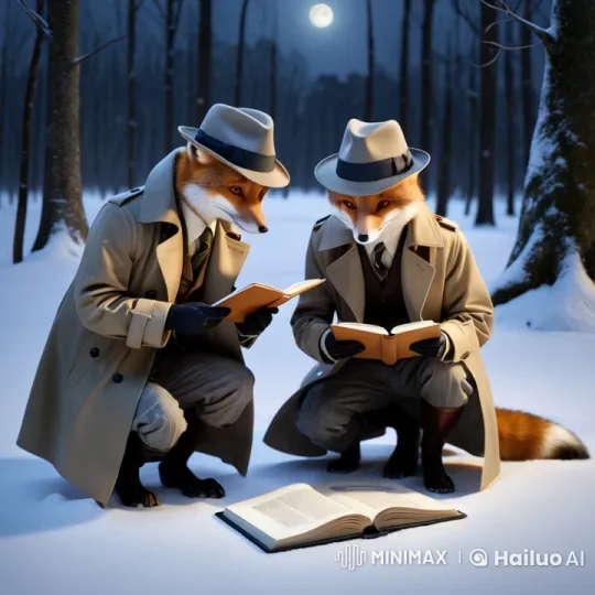 Foxes Felix and Fiona Investigate Mysterious Footprint – AI Generated Video | Hailuo AI