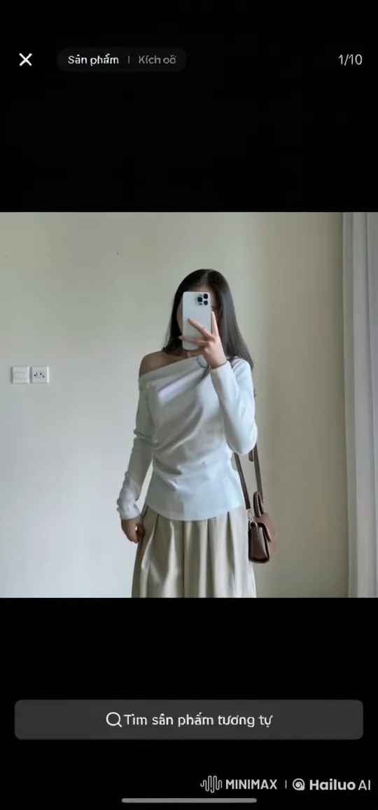 Woman in White and Beige with Minimalist Background – AI Generated Video | Hailuo AI