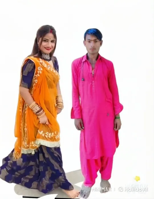 Traditional Attire Couple Posed in Subtle Motion – AI Generated Video | Hailuo AI