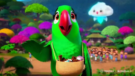 Chiku's Message: Cherish Nature Amidst Vibrant Village Celebration – AI Generated Video | Hailuo AI